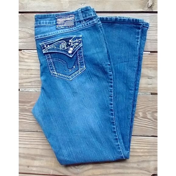 One 5 One Embellished Blue Jeans - Picture 6 of 6